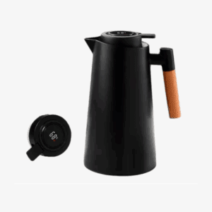 Garrafa Jarra Térmica Com Termômetro Digital 1l Cabo Madeira