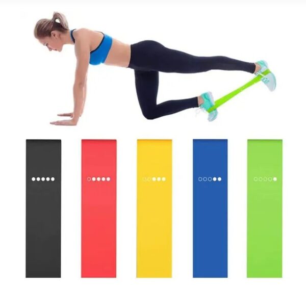 Kit 5 Mini Band Elastico Academia Fit Treino Funcional Exercício