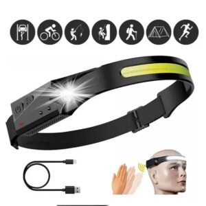 Lanterna De Cabeça recarregável Corrida Mecânico Camping Profissional Led 350 Lúmens