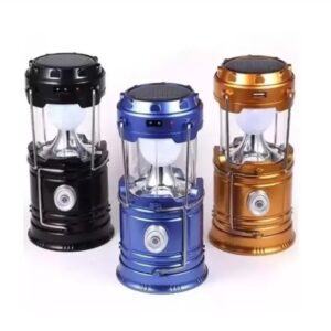Lanterna Lampião Retro Solar Para Camping Recarregável 6 Led 110V-220B (Bivolt)