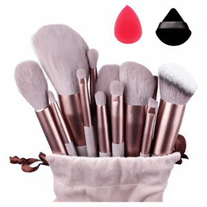 Pincel Maquiagem Kit 13 Peças Profissional Com Estojo