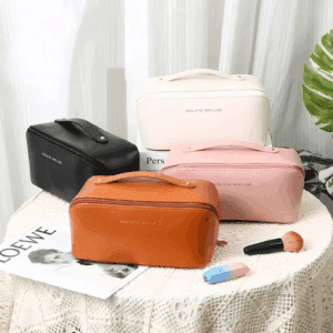 Bolsa Necessaire Porta Maquiagem Higiene Organizador Viagem Cor Preto