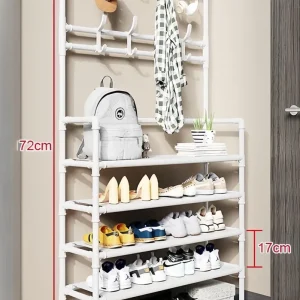 Cabideiro Gancho Organizador Sapatos Aparador 80cm 5 Andares