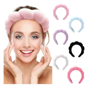 Tiara Atoalhada Cabelo Maquiagem Facial Make Rosto Skin Care