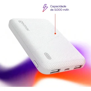 Carregador Portátil Powerbank 5000mah Geonav Branco
