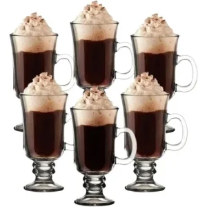 Caneca Xícara Cappuccino Café De Vidro 120ml C/6pçs